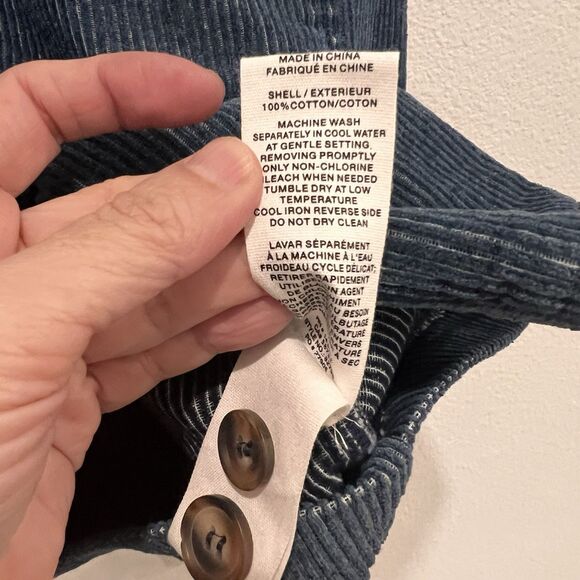 Avec Les Filles Women’s Cropped Corduroy Jacket Sz M Blue Casual School Preppy - Picture 3 of 7